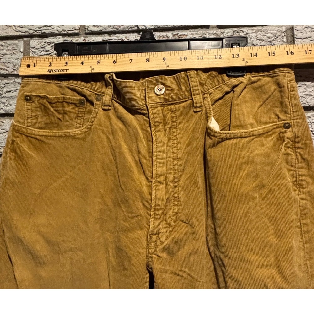 Polo Ralph Lauren Mens Corduroy Pants 34x32 Mustard Tan Straight Leg Dungarees - Picture 3 of 10